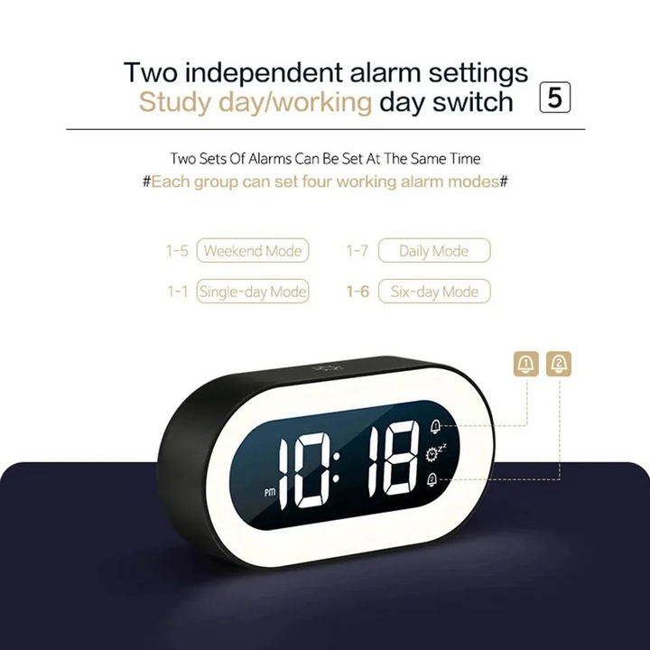 Sunrise Gentle Light Alarm Clock, USB Powered
