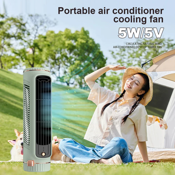 Bladeless Portable Air Conditioner Tower Fan