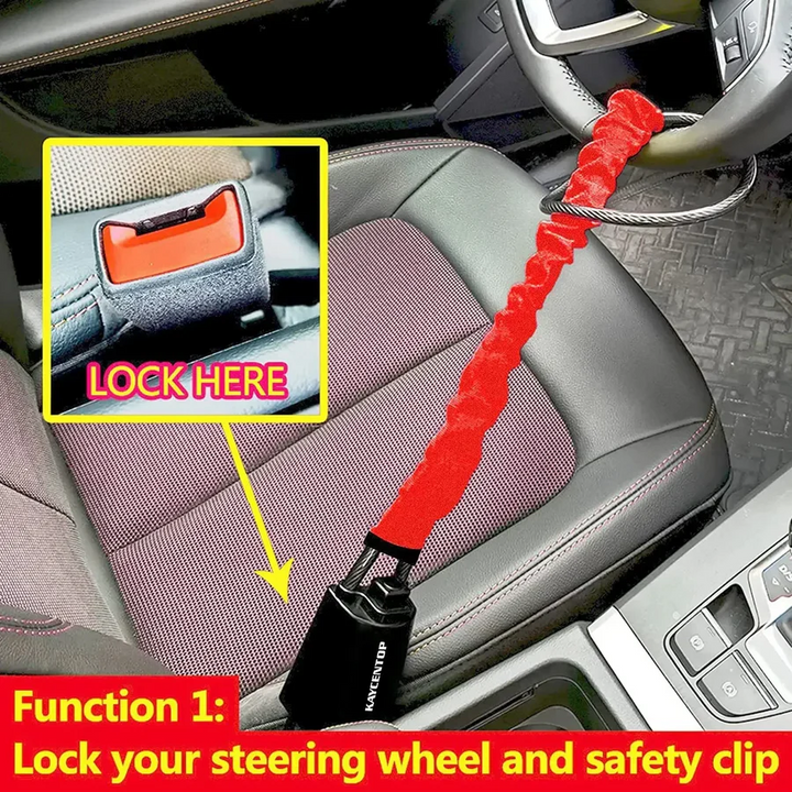Havenholt Steering Wheel Lock with Seat Belt Security