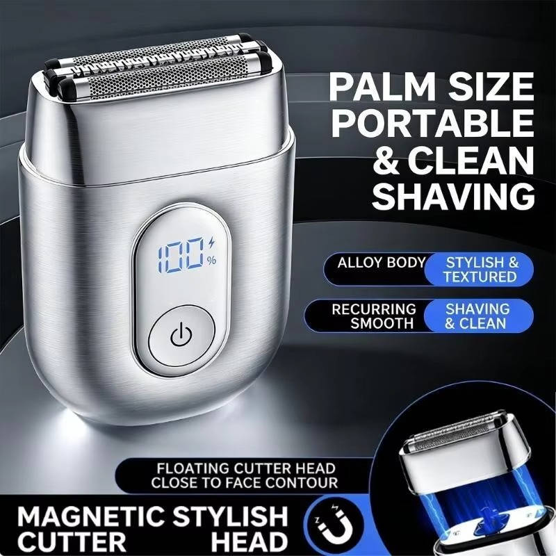 Havenholt Foil Travel Shaver with 3 Floating Blades and LED