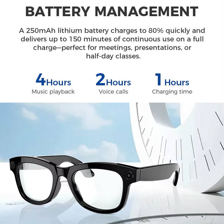 Havenholt Smart Glasses with Video Camera and Bluetooth Audio