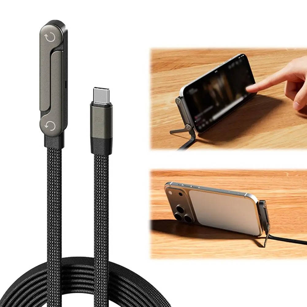 Havenholt Braided Fast Charging Cable with Built-In Phone Stand