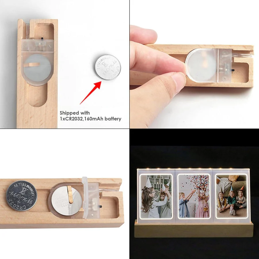 Havenholt Triple-Slot LED Photo Frame for Instant Prints