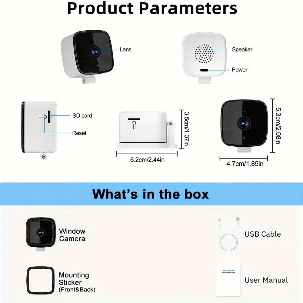 Havenholt 1080p WiFi Window Camera with Two-Way Audio