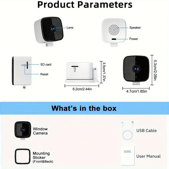 Havenholt 1080p WiFi Window Camera with Two-Way Audio