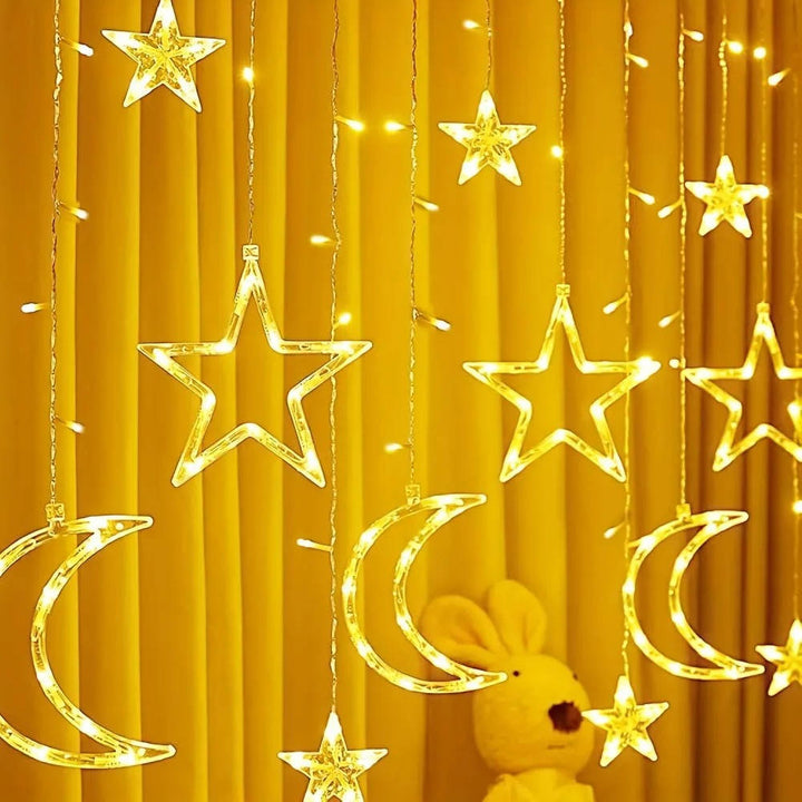 Havenholt Star and Moon LED Curtain String Lights
