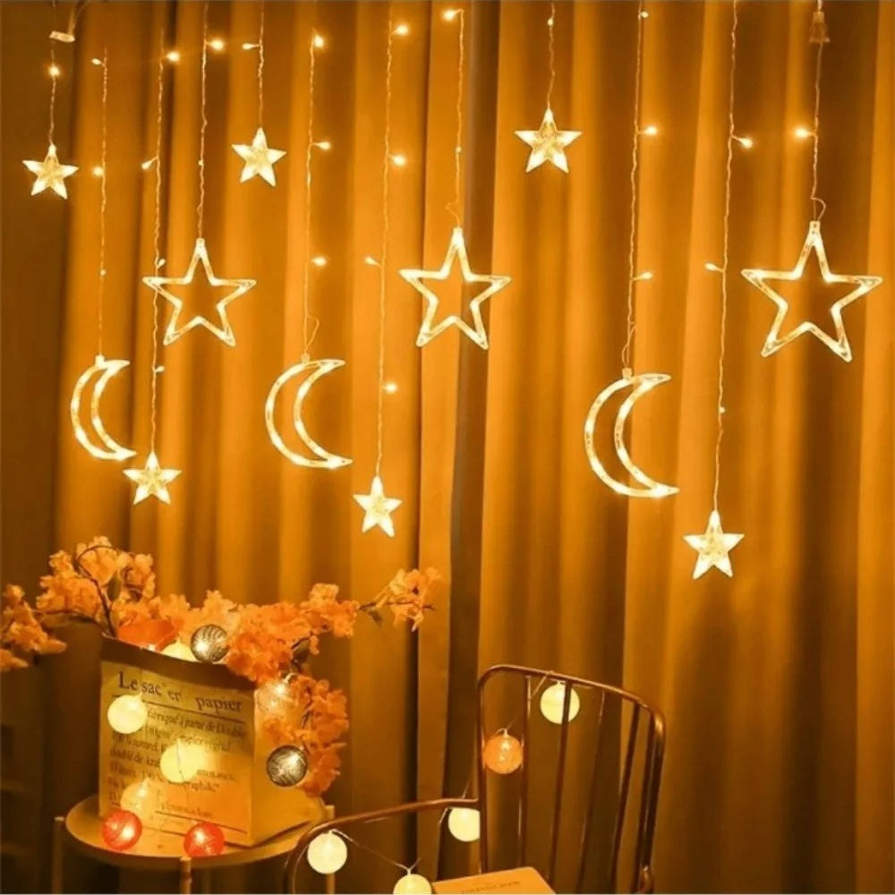 Havenholt Star and Moon LED Curtain String Lights