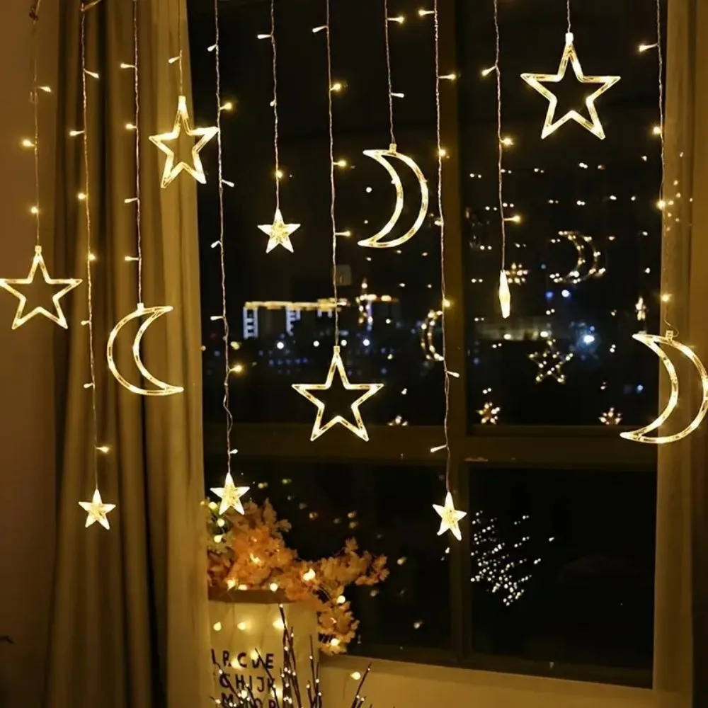 Havenholt Star and Moon LED Curtain String Lights
