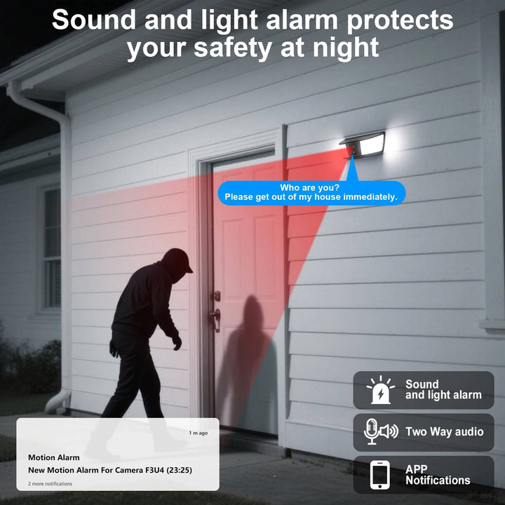 Havenholt 2K WiFi Floodlight Camera with Two-Way Audio