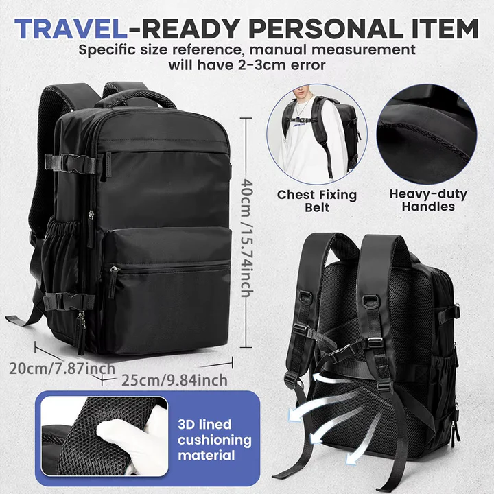 Water-Resistant Travel Backpack for 15.6in Devices