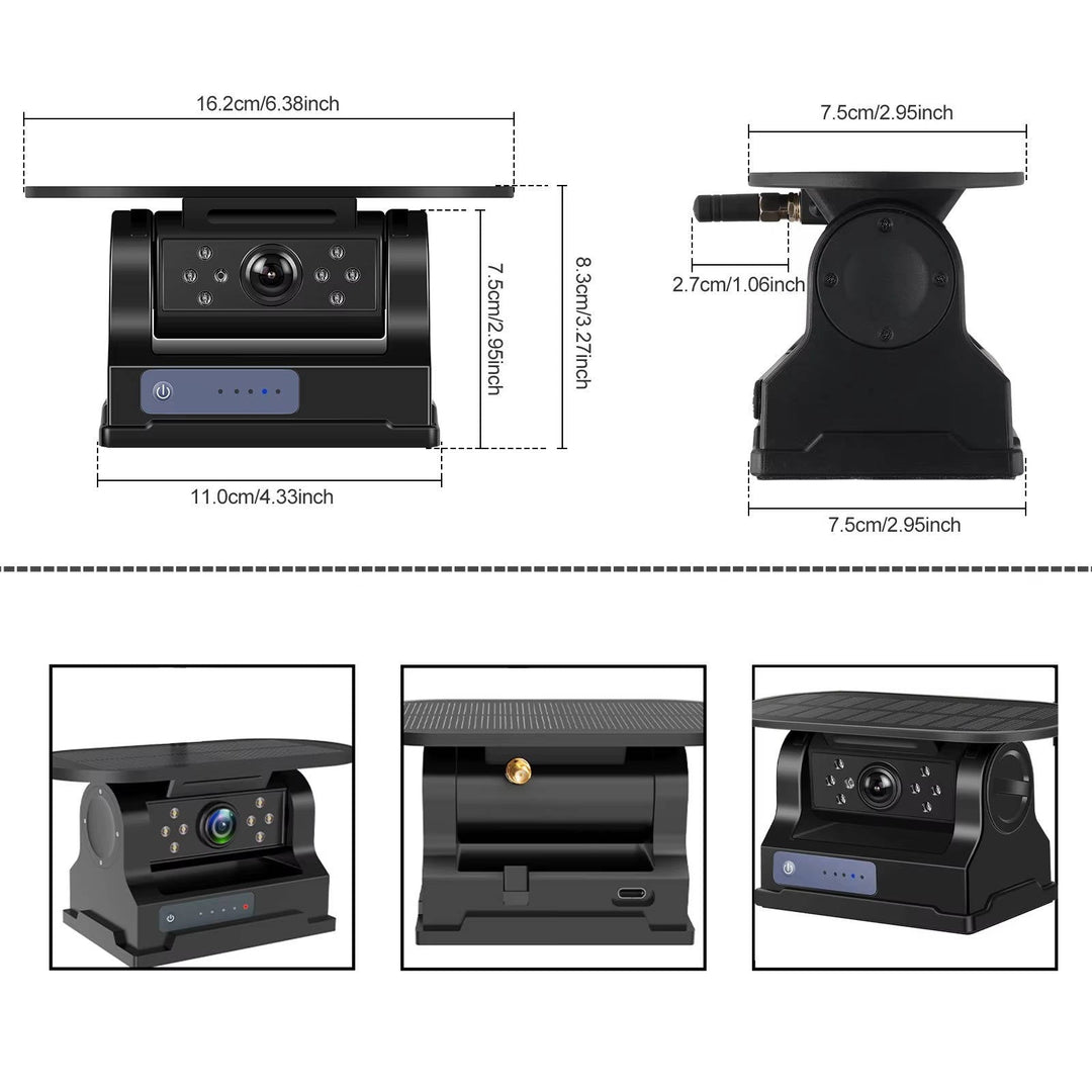 Havenholt Wireless Solar Reversing Camera with 7 Inch Monitor