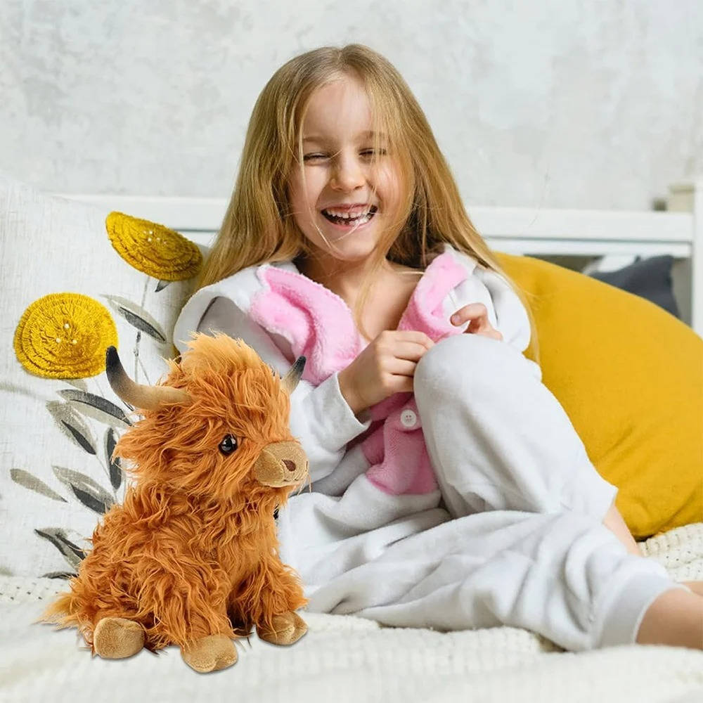 Havenholt Soft Highland Cow Plush Toy for Gifts and Decor