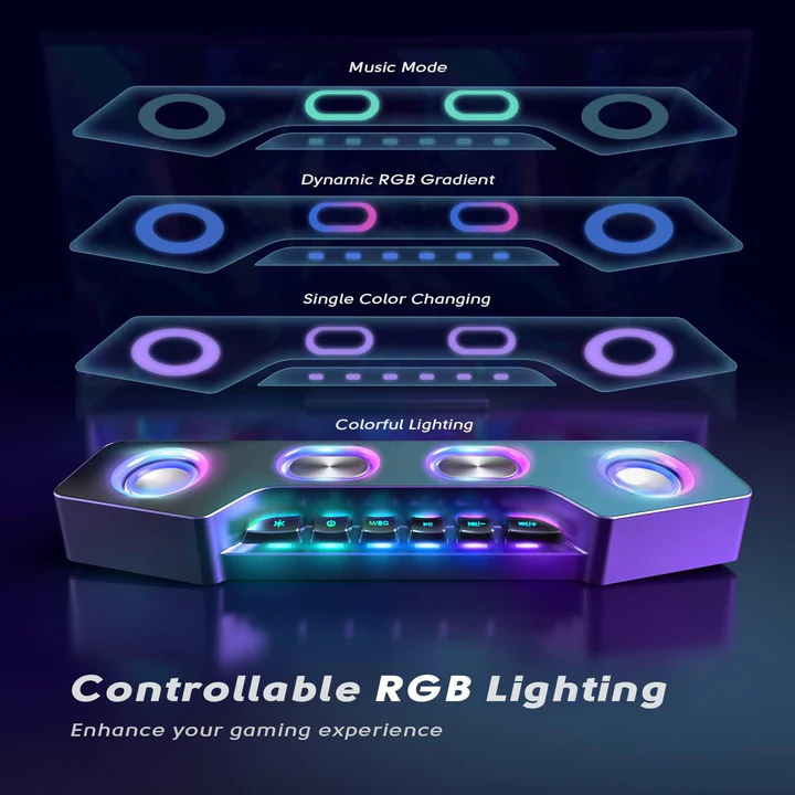Havenholt Bluetooth RGB Desktop Speakers for Gaming