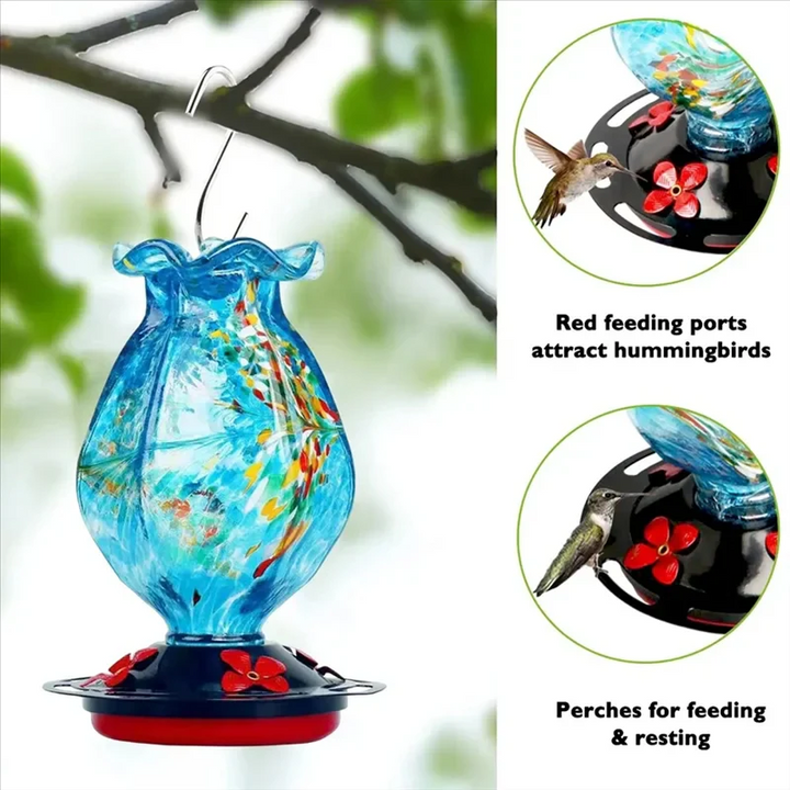 Glass Hanging Bird Feeder