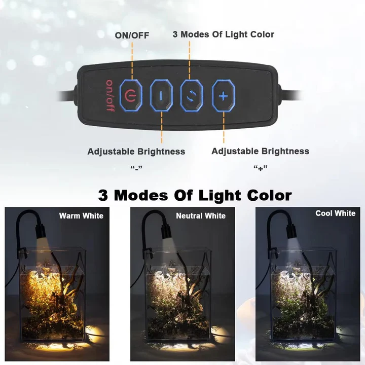 Havenholt Clip-On LED Fish Tank Light with Remote
