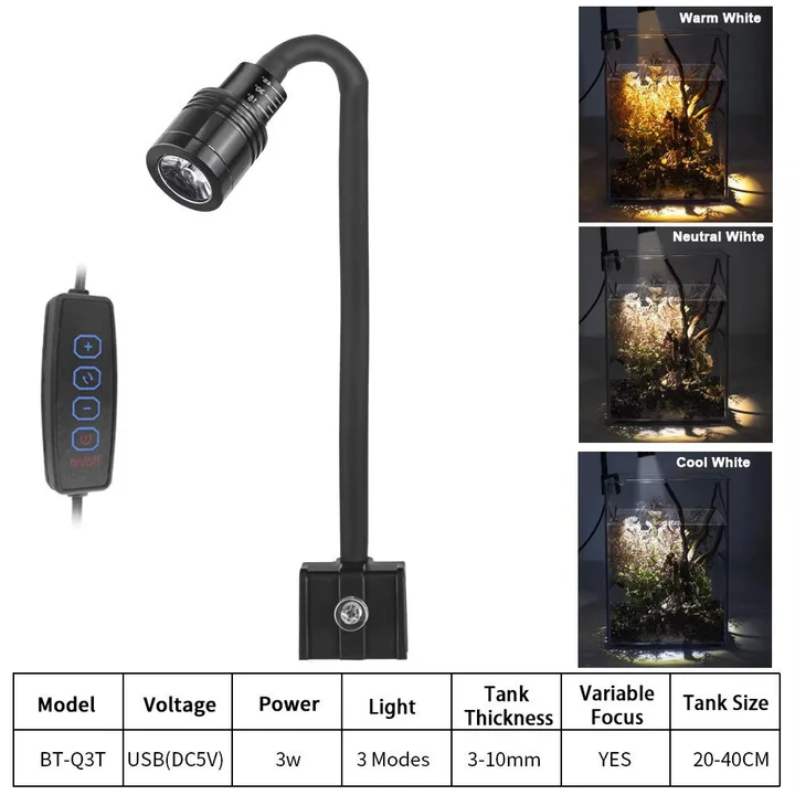 Havenholt Clip-On LED Fish Tank Light with Remote