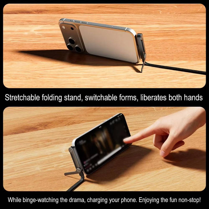 Havenholt Braided Fast Charging Cable with Built-In Phone Stand