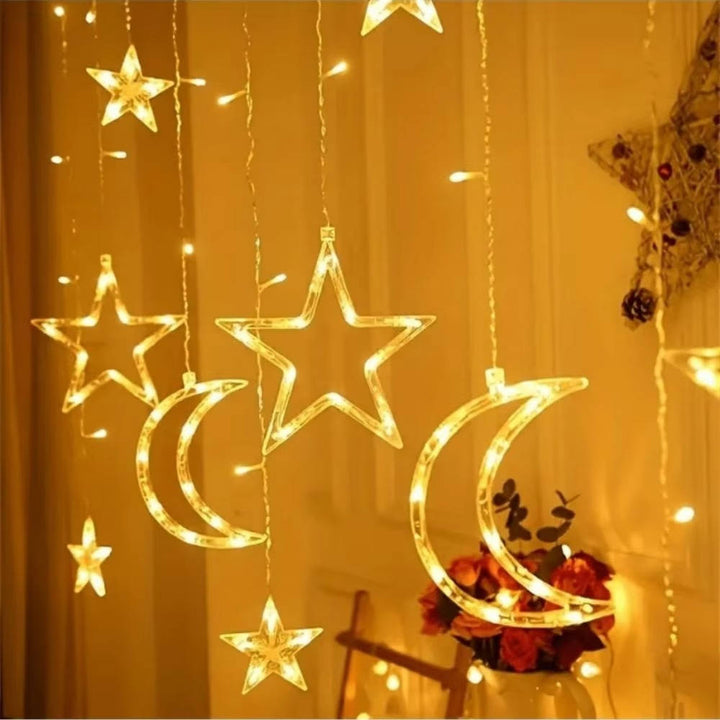 Havenholt Star and Moon LED Curtain String Lights