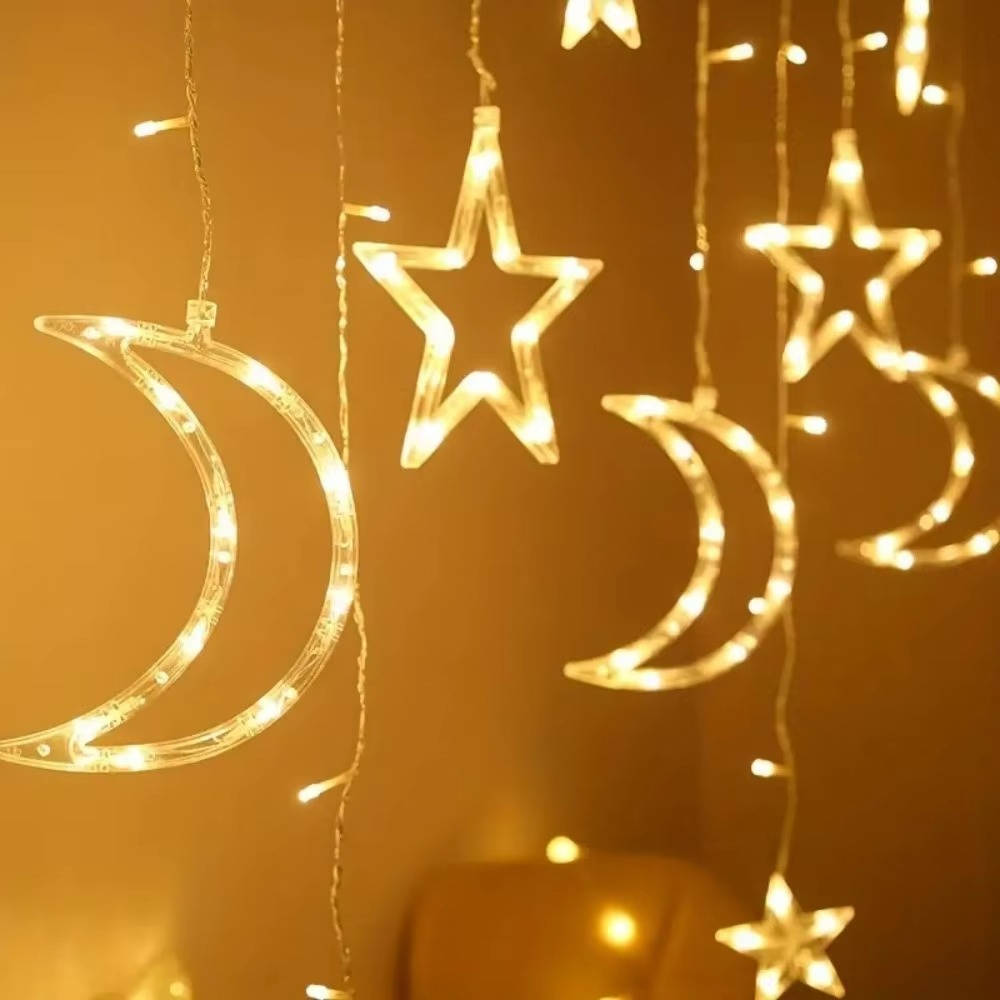 Havenholt Star and Moon LED Curtain String Lights