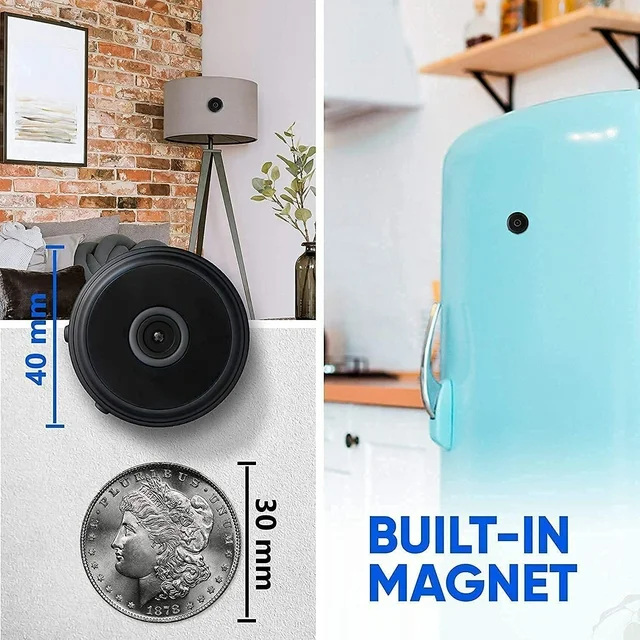 Mini Wireless Magnetic Camera with Audio and Video Live Feed