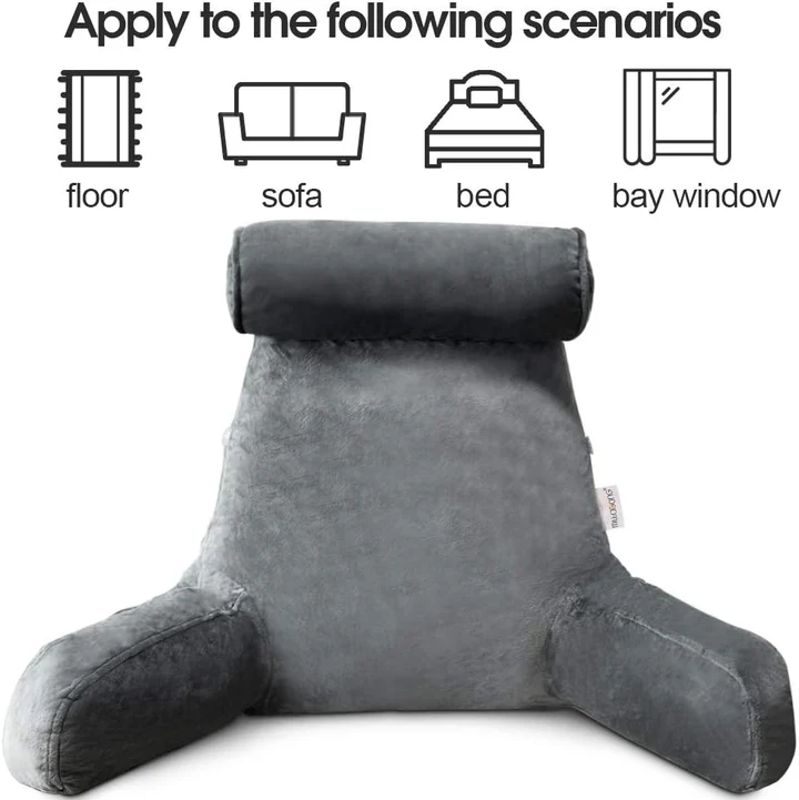 Havenholt Reading Pillow with Arms and Shredded Foam