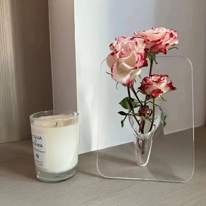 Modern Acrylic Picture Frame Flower Vase