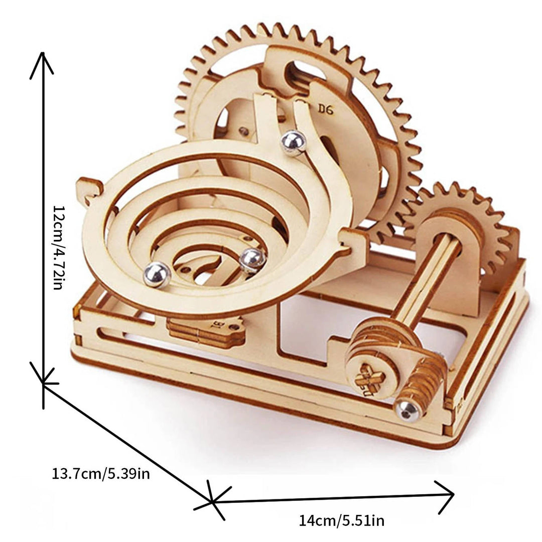 Havenholt Wooden Marble Run 3D Puzzle Kit with Working Gears
