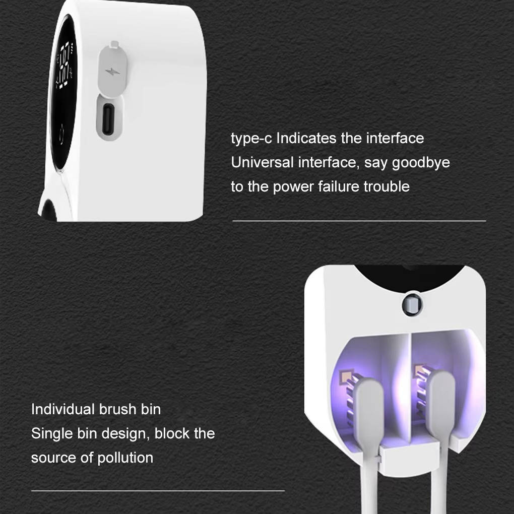Havenholt Wall-Mounted UV Toothbrush Steriliser and Holder