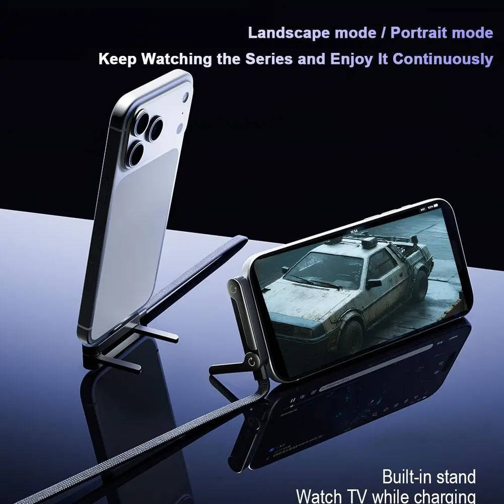 Havenholt Braided Fast Charging Cable with Built-In Phone Stand