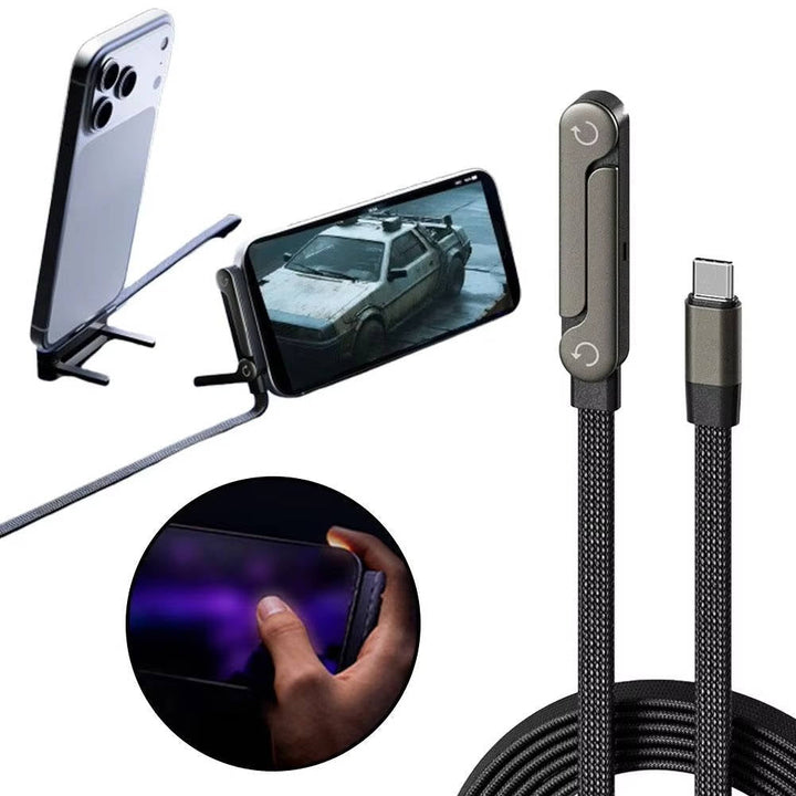 Havenholt Braided Fast Charging Cable with Built-In Phone Stand
