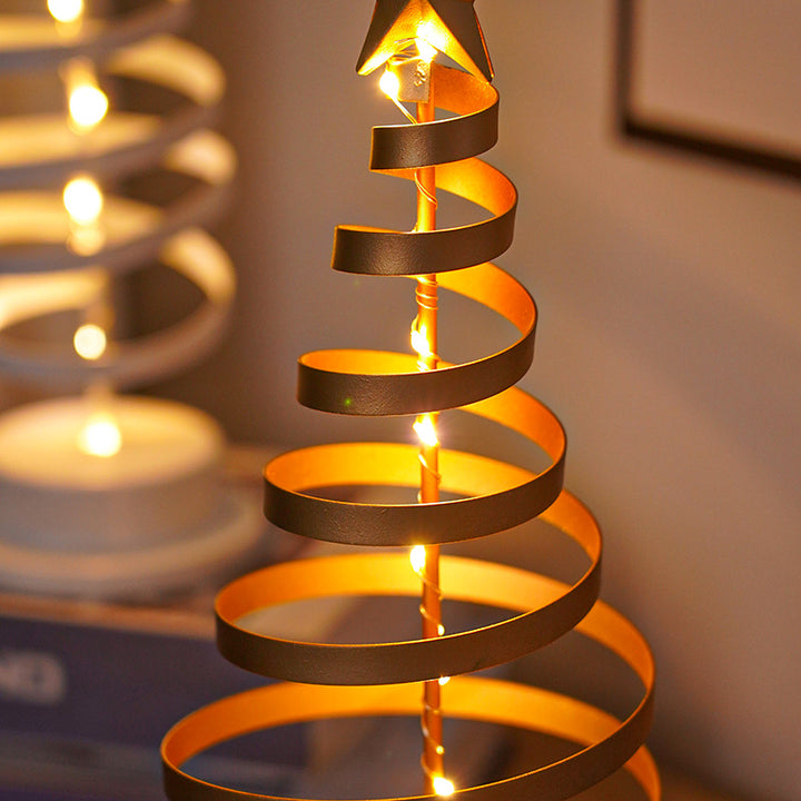 Gold metal LED Christmas tree lamp