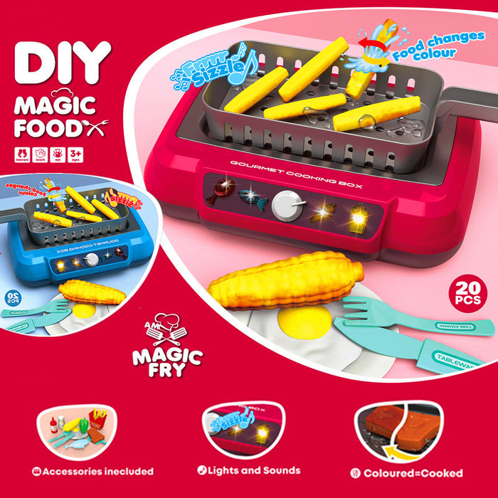 Havenholt Play Kitchen Set with Light-Up Hob and Colour-Changing Food