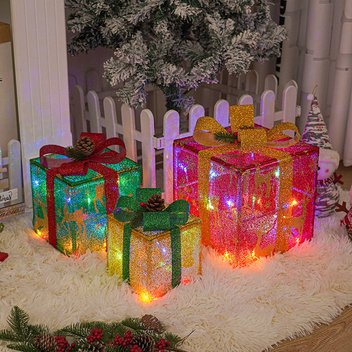 Havenholt Light up Christmas gift boxes, set of three