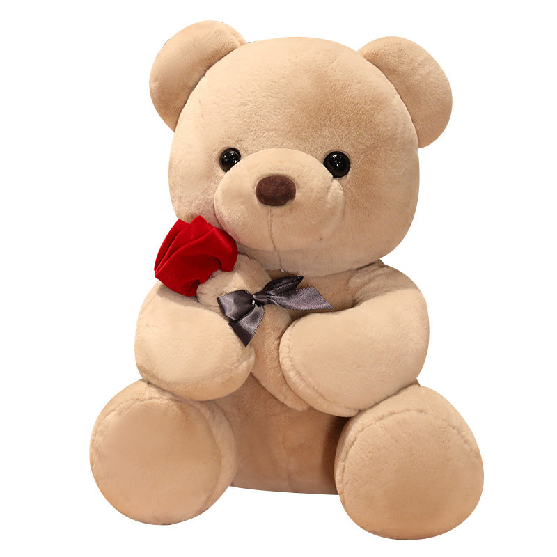 Rose Teddy Bear Plush Hug Pillow, Soft Toy in 23-45cm