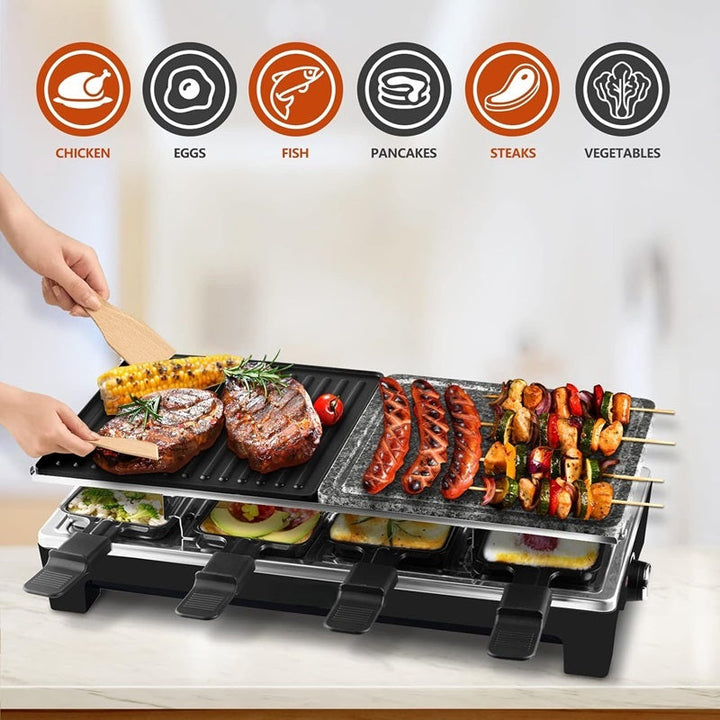 Havenholt Electric Raclette Grill with Reversible Non-Stick Plate