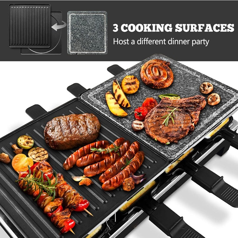 Havenholt Electric Raclette Grill with Reversible Non-Stick Plate