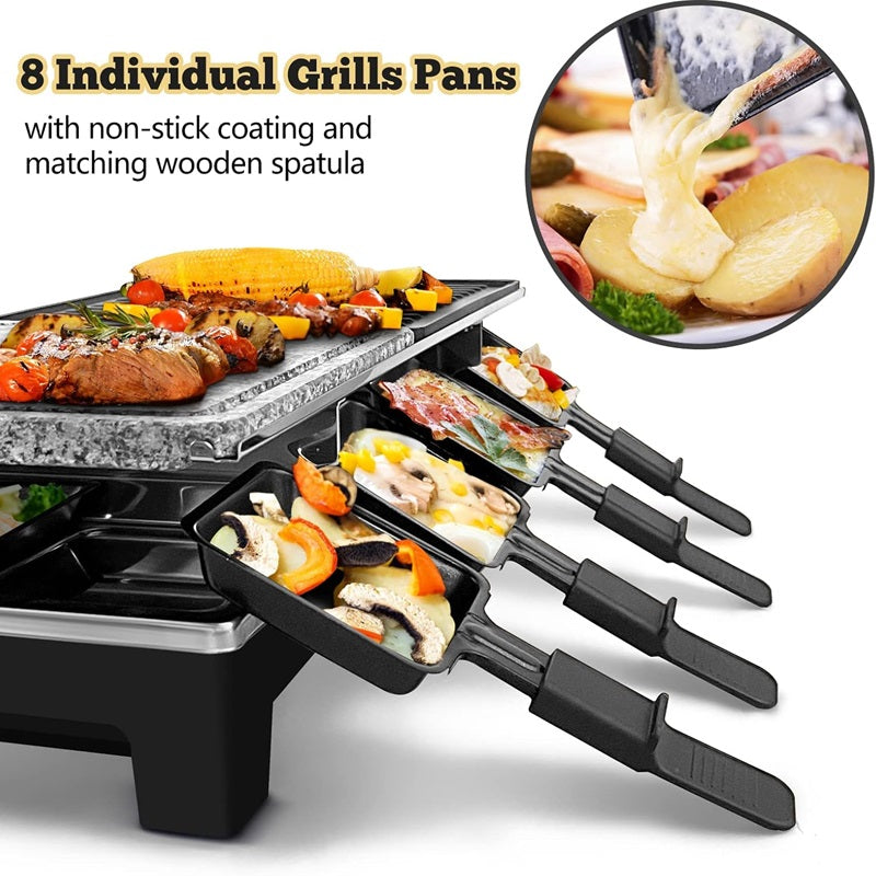 Havenholt Electric Raclette Grill with Reversible Non-Stick Plate