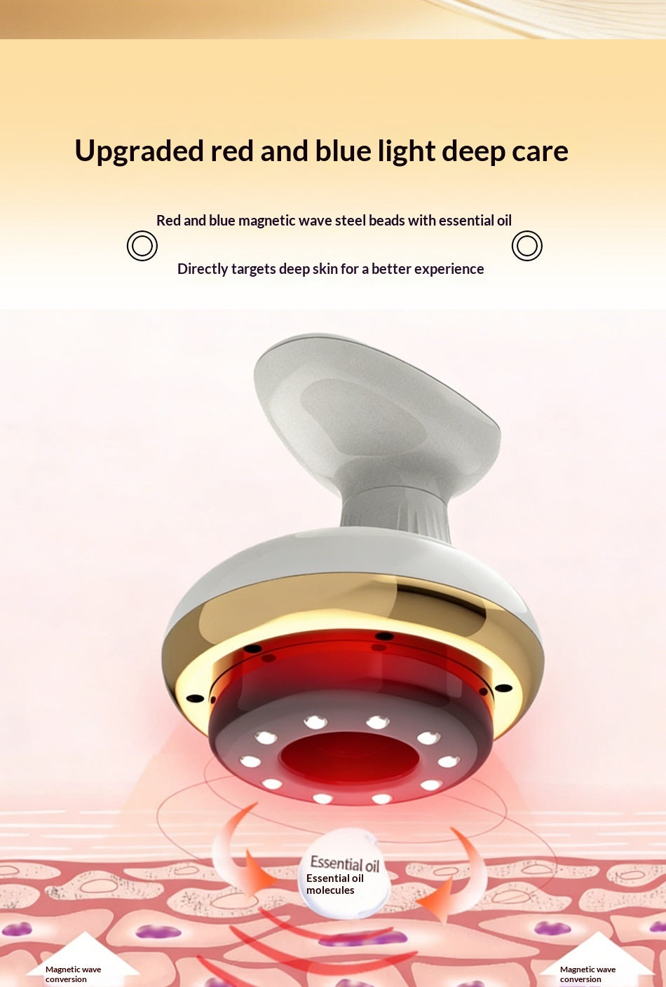 Handheld cupping and scraping massager with lit base