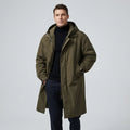 Mens Raincoat with Breathable Fabric and Stowable Hood, Storm Flap Zipper