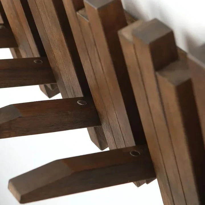 Natural Wood Coat Hook Rack