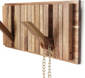 Rustic Wall-Mounted Coat Rack with 8 Flip Hooks