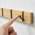 Wooden Wall-Mounted Coat Rack with Hidden Coat Hook