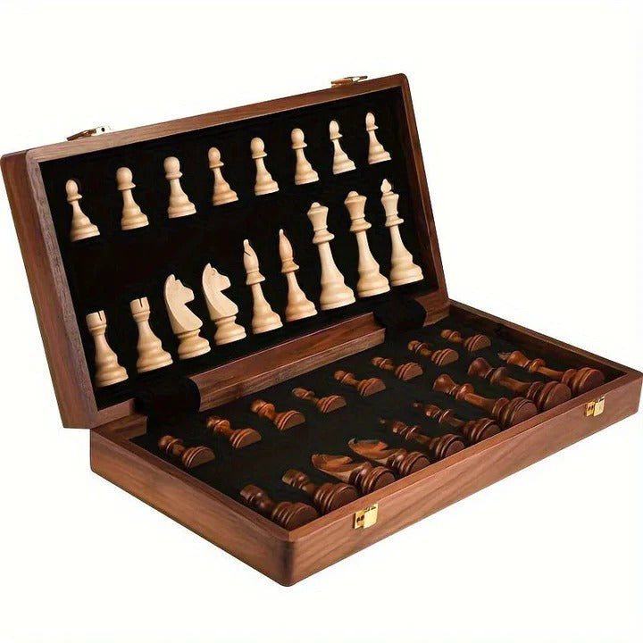 Havenholt Wooden Chess Set with Hand-Carved Pieces