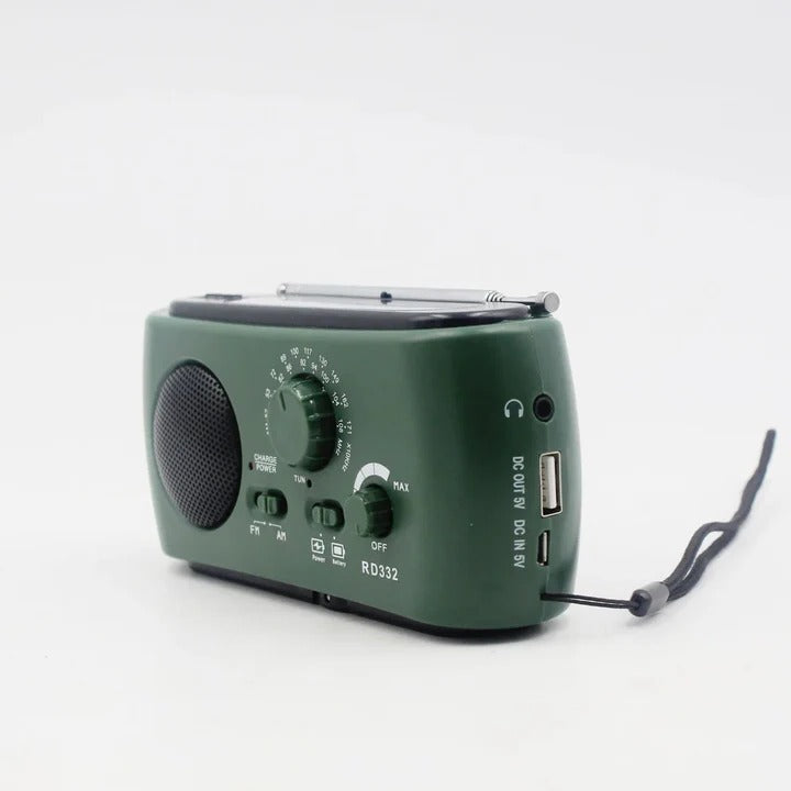 Havenholt Emergency Radio with Solar and Hand Crank Power