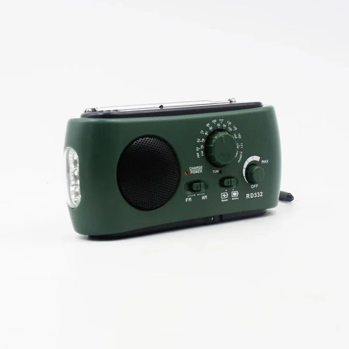 Havenholt Emergency Radio with Solar and Hand Crank Power
