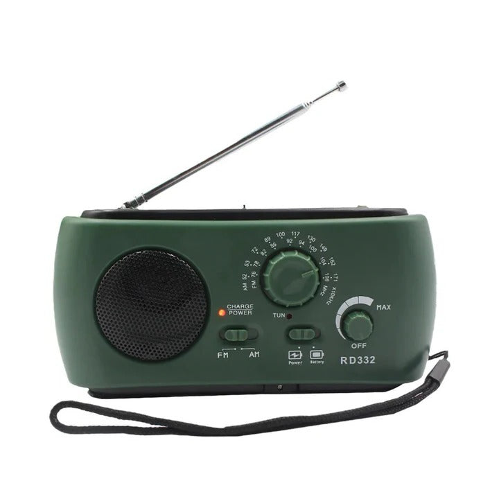 Havenholt Emergency Radio with Solar and Hand Crank Power