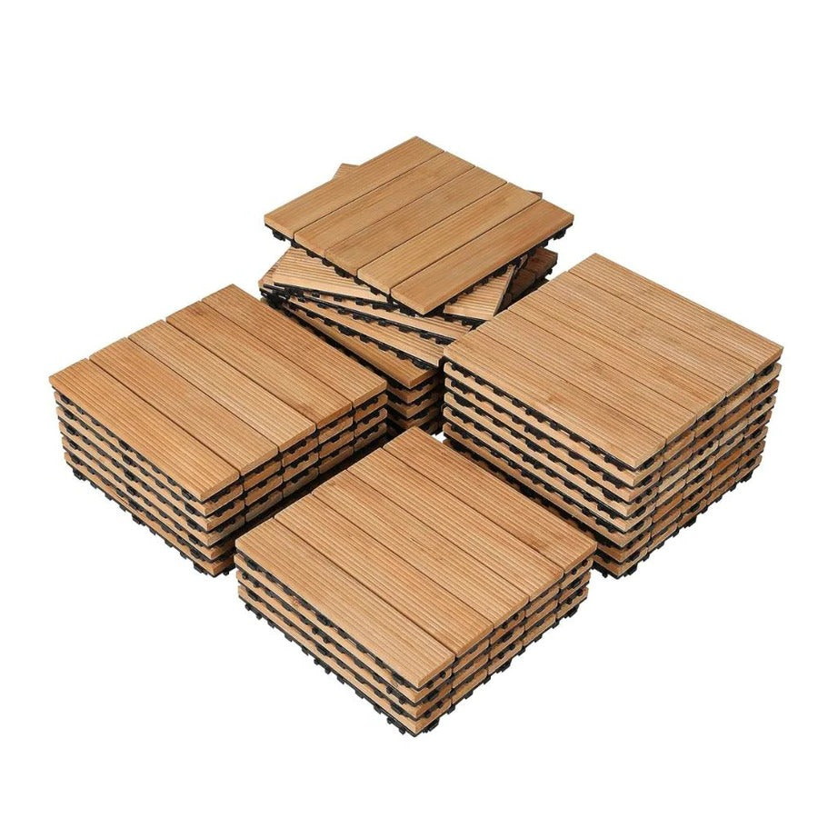 Interlocking Outdoor Patio Wood Flooring Deck Tiles 27Pcs