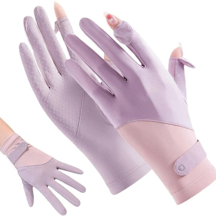 Womens Breathable UV Sun Protection Driving Gloves