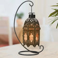 Vintage Iron Salt Rock Tabletop Lamp