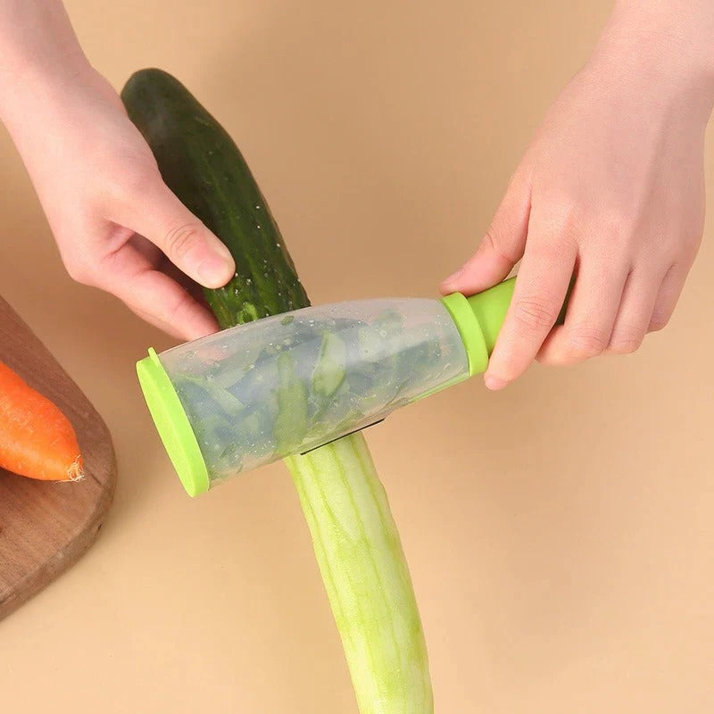 Multifunction Apple and Vegetable Peeler with Storage Tube